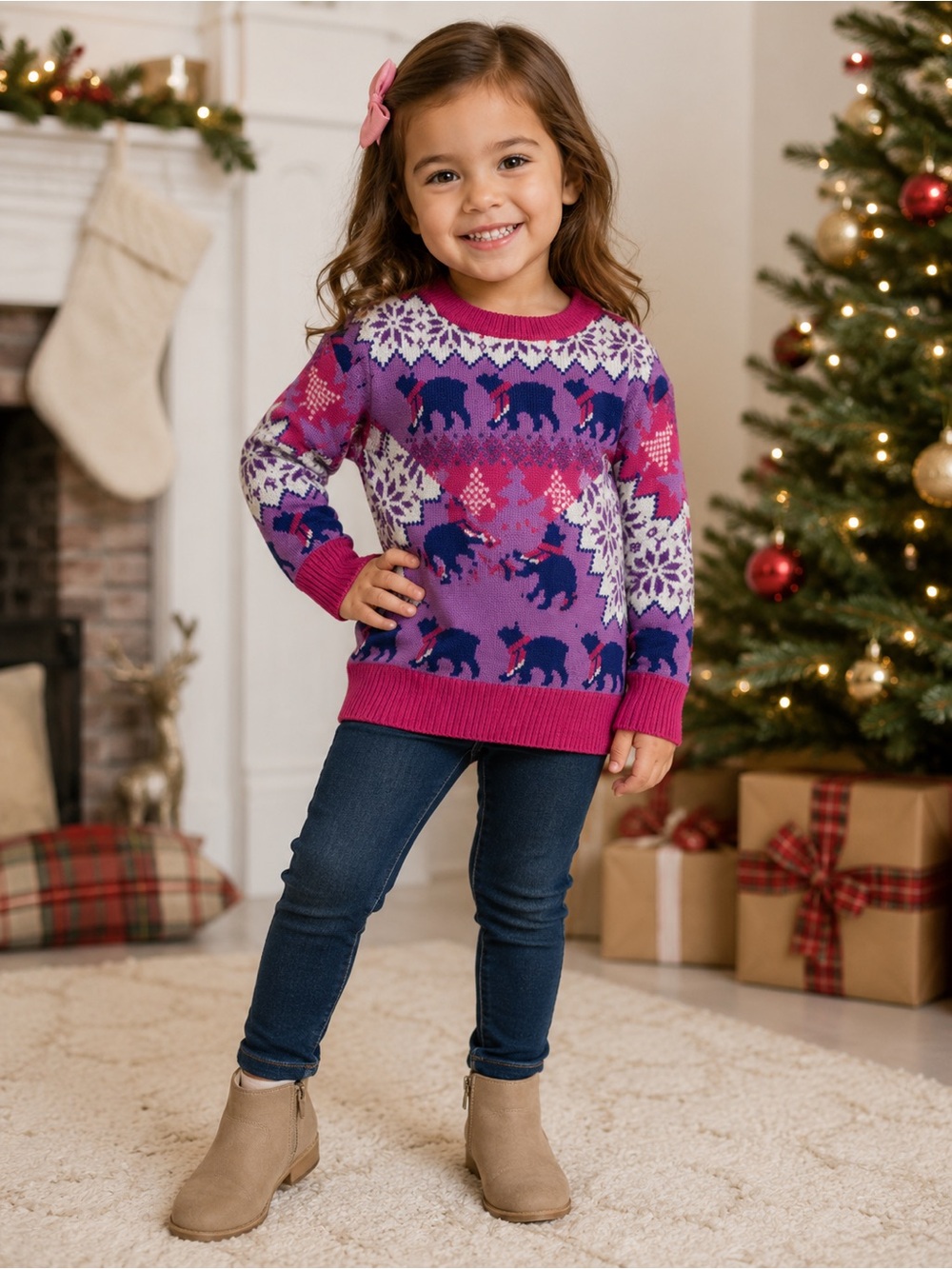 Holiday Lane Girls Sweater Size 3T Christmas NEW # M637